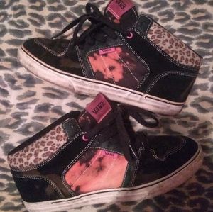 VANS Leopard Custom Bleached ELLIS MID Top Skate